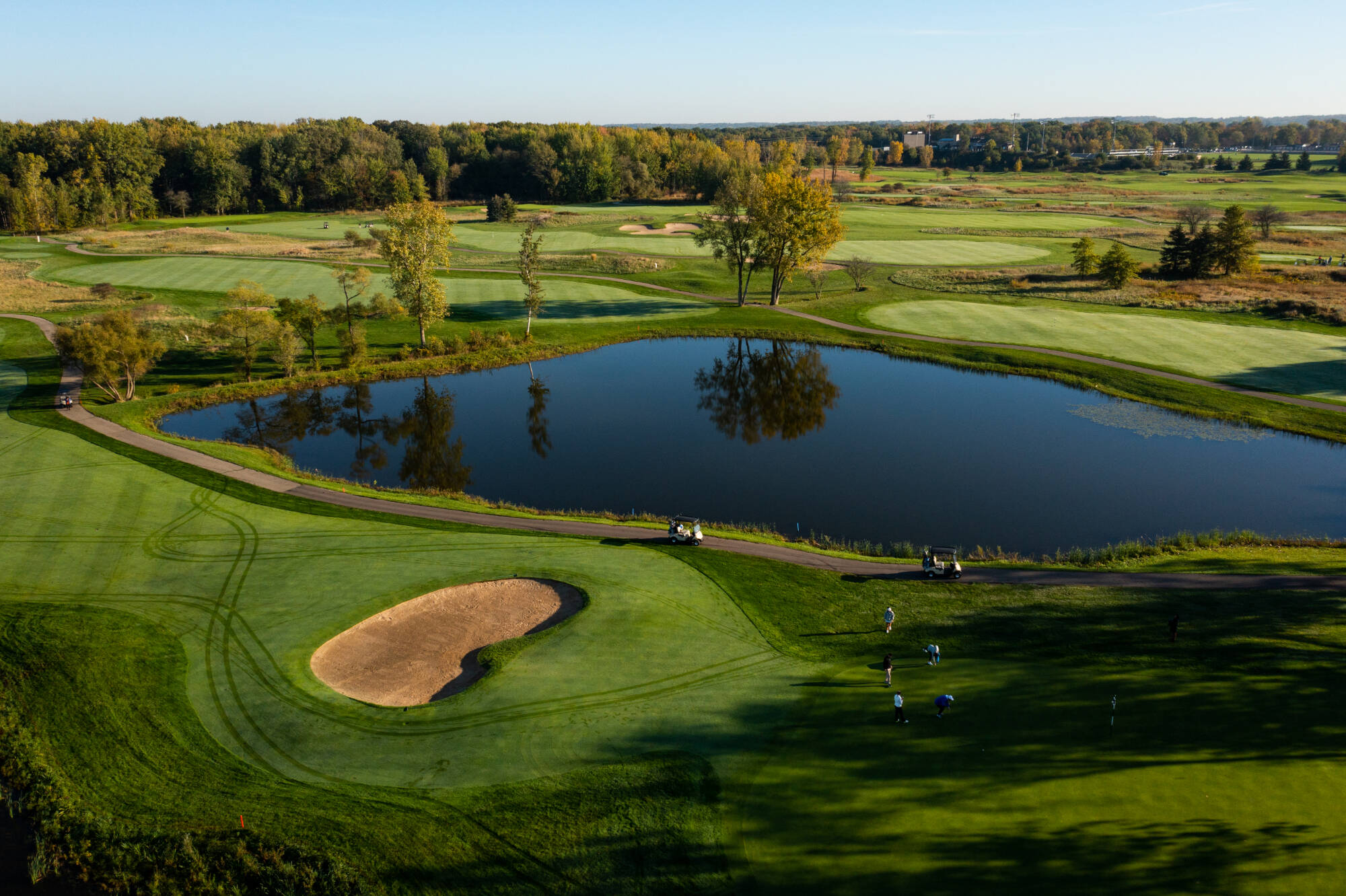 A pond on The Meadows golf course